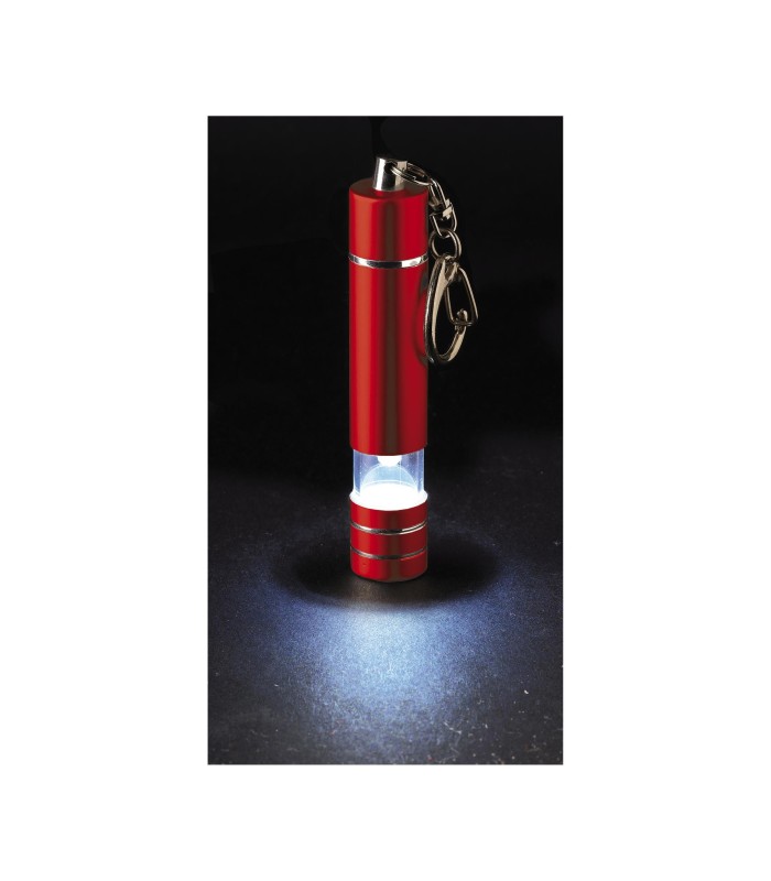 Porte clés lampe torche rouge