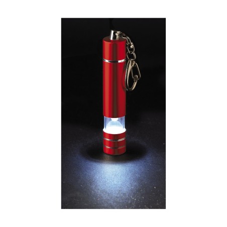 Porte clés lampe torche rouge