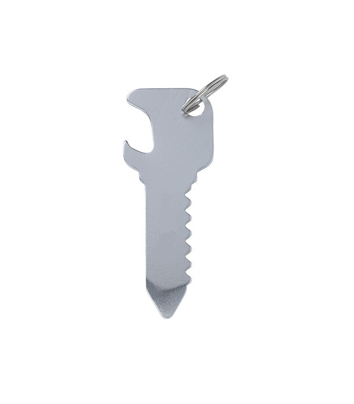 Porte clés décapsuleur clé gris