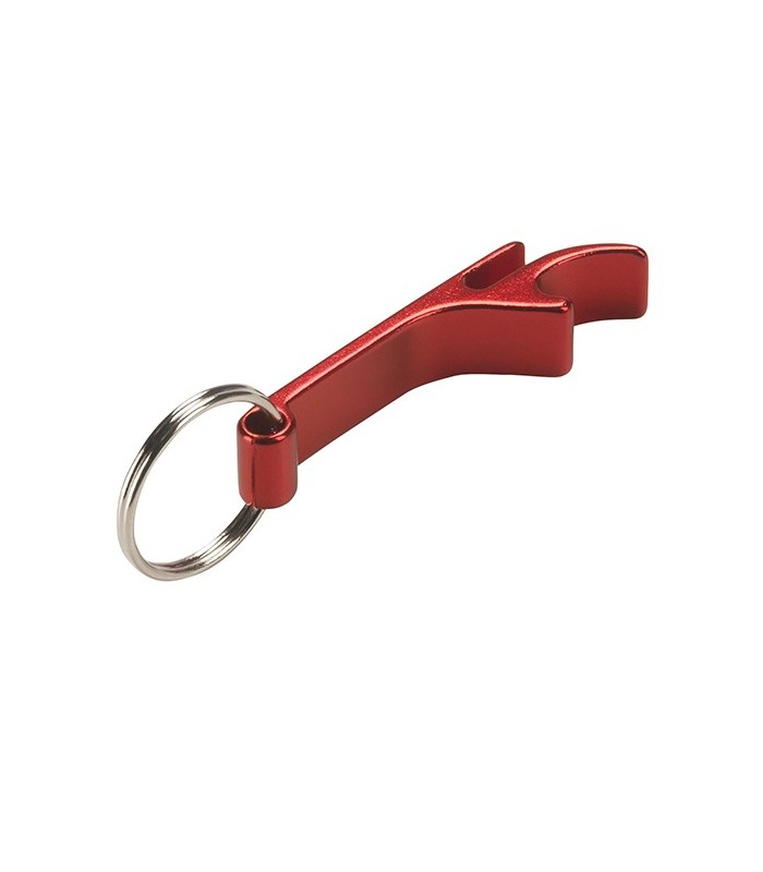 Porte clés décapsuleur ouvre canette rouge