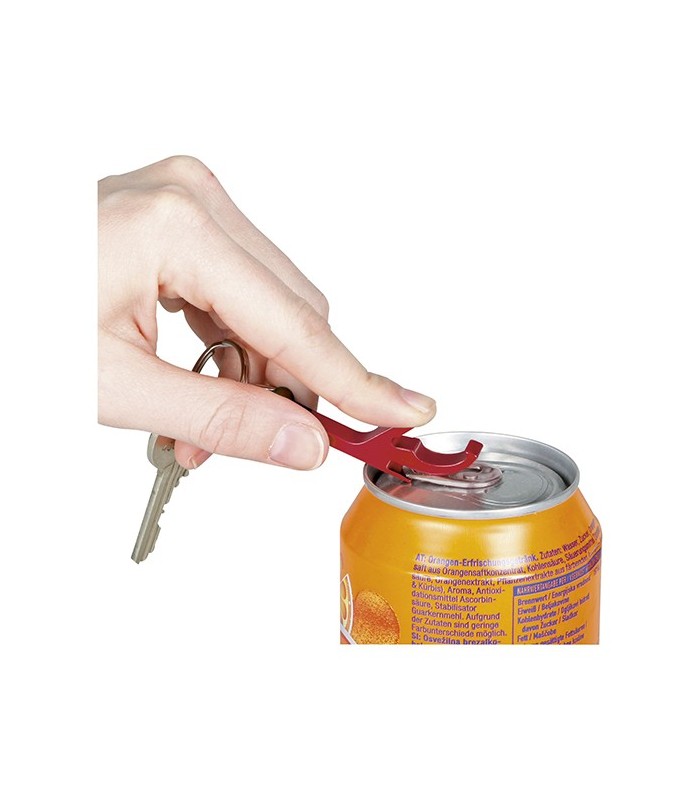 Porte clés décapsuleur ouvre canette rouge