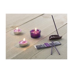 Set bougies encens violet parfum lavande