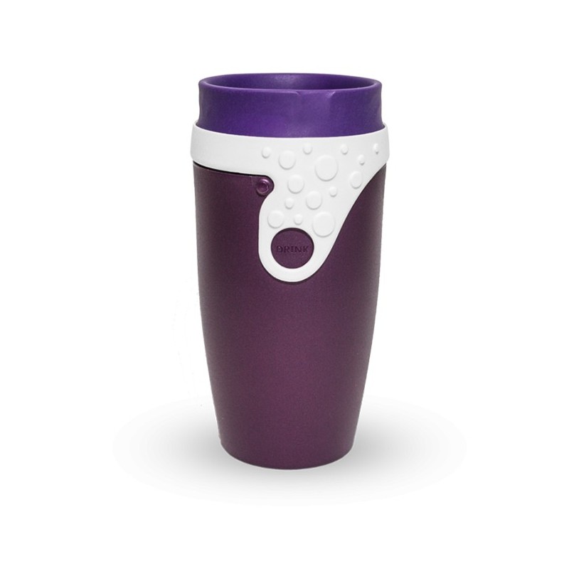 Mug étanche violet et blanc Purple Rain