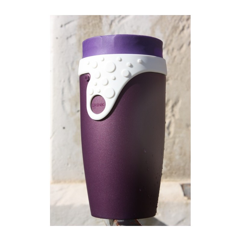 Mug étanche violet et blanc Purple Rain