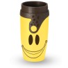 Mug étanche jaune et marron Twizz Smile, Néolid