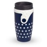 Mug étanche bleu nuit à pois blanc Twizz Polka de Néolid