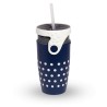 Mug étanche bleu nuit à pois blanc Polka