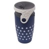 Mug étanche bleu nuit à pois blanc Polka