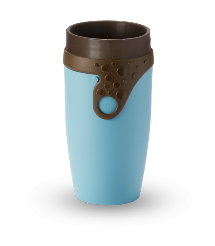 Mug étanche bleu clair et marron Vale