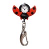 Porte-clés horloge coccinelle