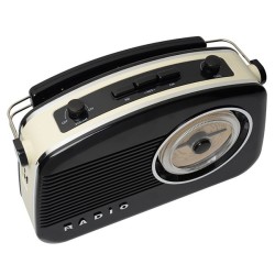 Radio rétro 60's Bluetooth noire