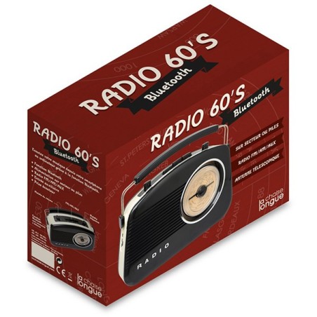 Radio rétro 60's Bluetooth noire