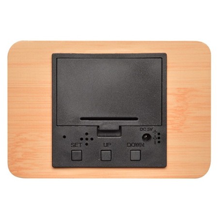 Réveil lumineux bois Led naturel