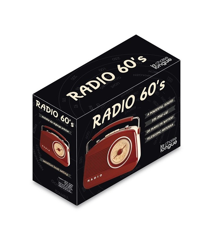Radio rétro 60's rouge