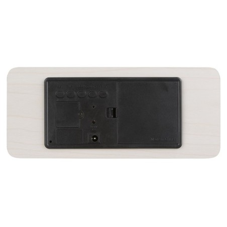 Réveil lumineux Led bois blanc