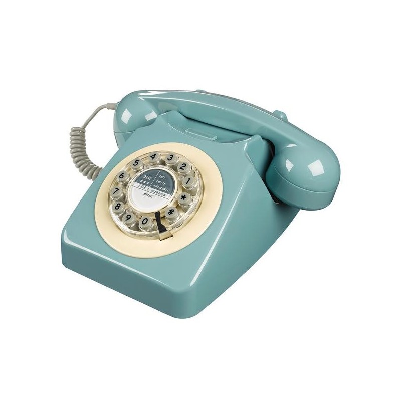 Téléphone vintage bleu