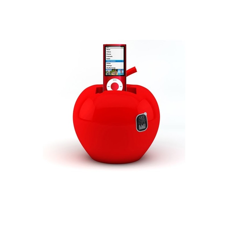 Support téléphone décoratif Pomme, rouge