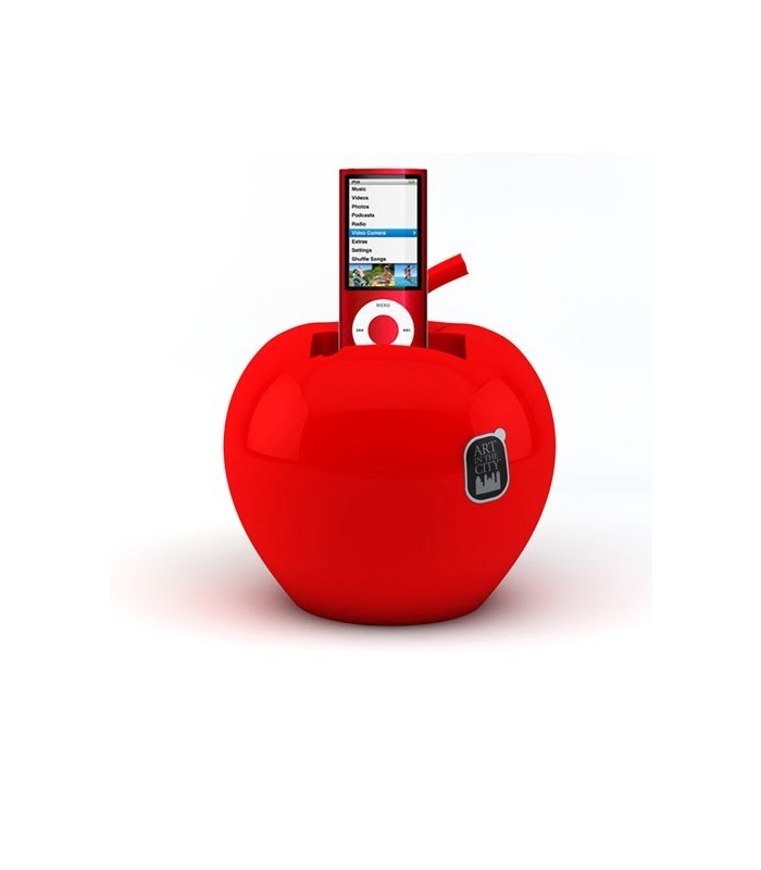 Support téléphone décoratif Pomme, rouge
