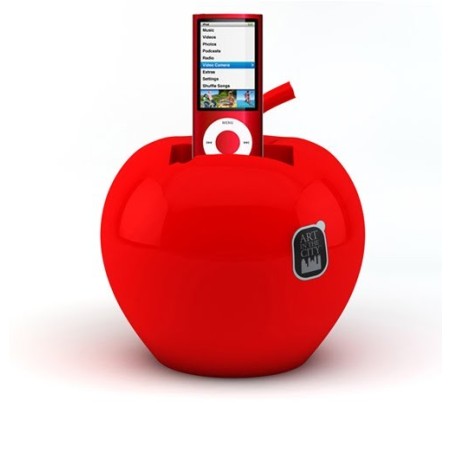 Support téléphone décoratif Pomme, rouge