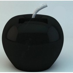 Support téléphone décoratif Pomme, noir avec diamants Swarovski