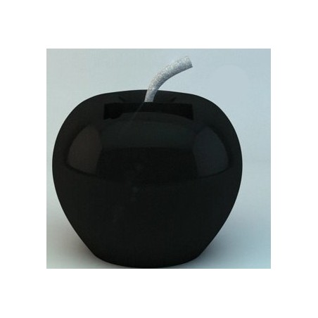 Support téléphone décoratif Pomme, noir avec diamants Swarovski