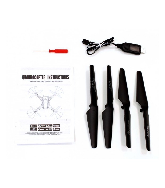 Drone Quadcopter noir avec caméra HD