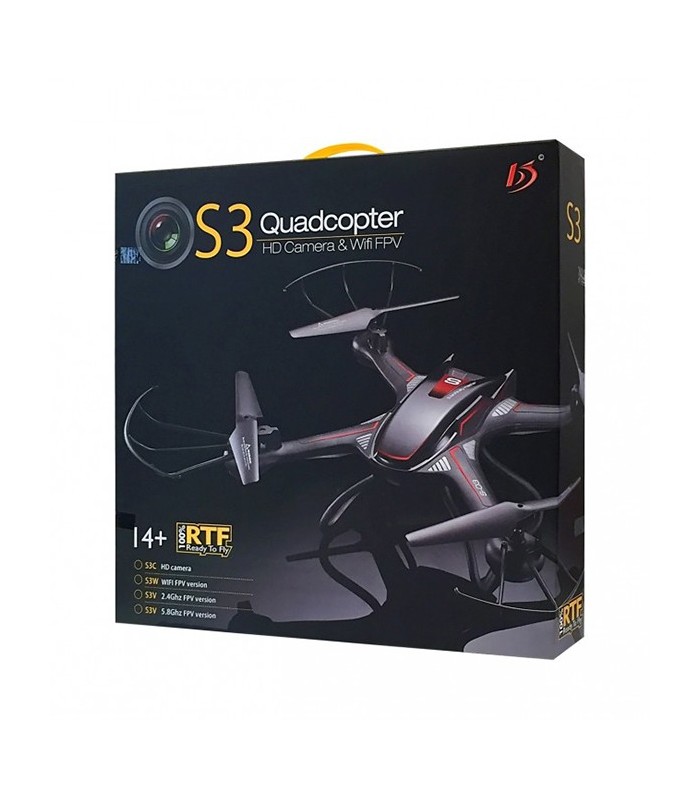 Drone Quadcopter noir avec caméra HD