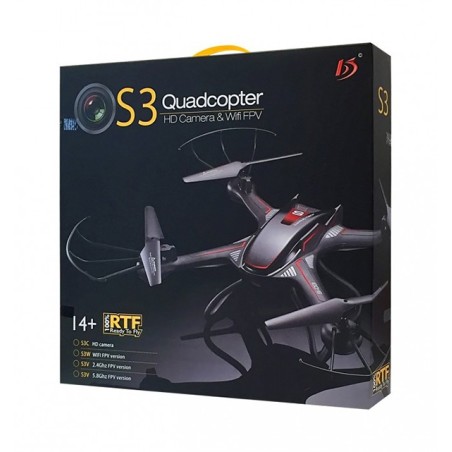 Drone Quadcopter noir avec caméra HD