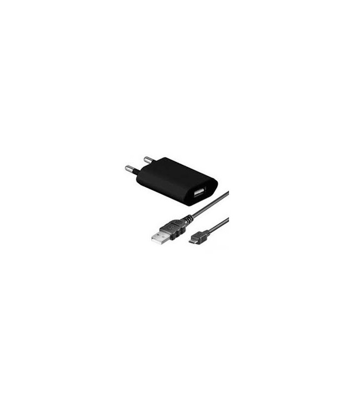 Pack câble + chargeur micro USB, noir