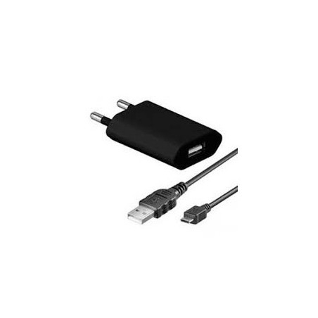 Pack câble + chargeur micro USB, noir