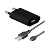 Pack câble + chargeur micro USB, noir