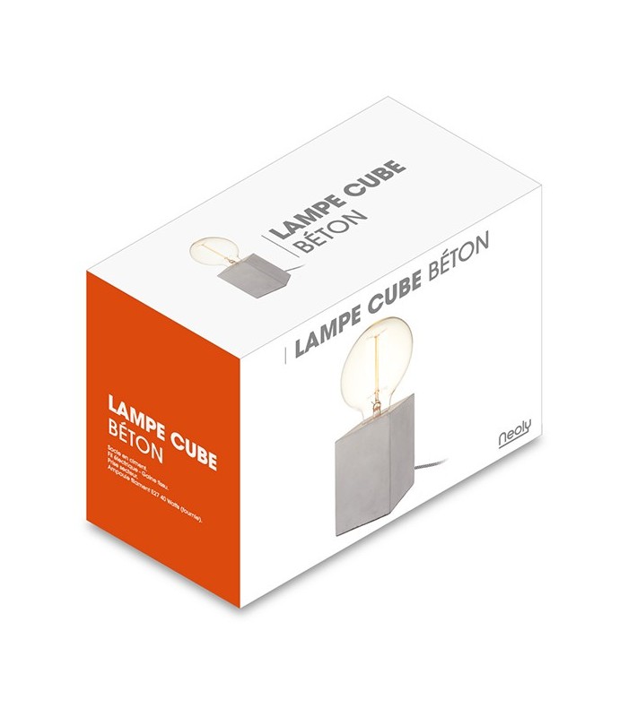 Lampe cube béton