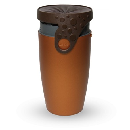 Mug étanche cuivre et marron Twizz Slow, Néolid
