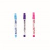 Set de 3 stylos effaçables pour vêtement, bleu rose et violet