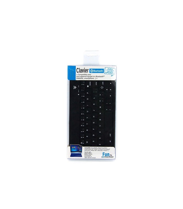 Clavier 8" connecté Bluetooth en silicone noir