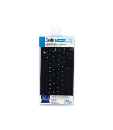 Clavier 8" connecté Bluetooth en silicone noir