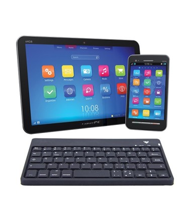 Clavier 8" connecté Bluetooth en silicone noir
