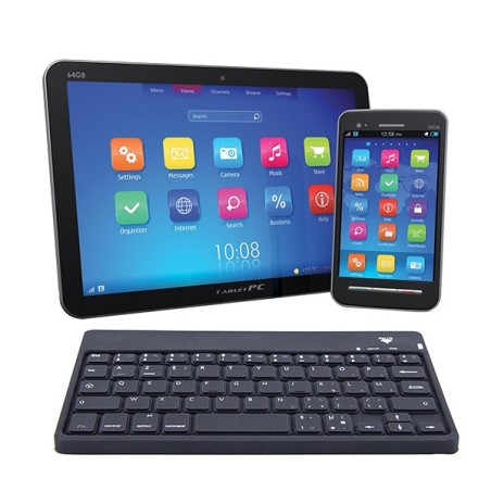 Clavier connecté Bluetooth en silicone noir