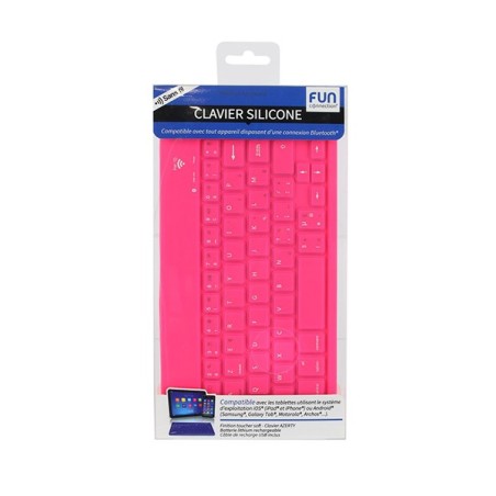 Clavier 8" connecté Bluetooth en silicone noir