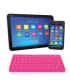 Clavier connecté Bluetooth en silicone rose