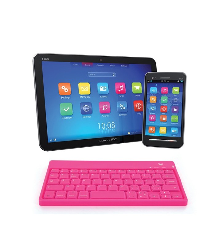 Clavier 8" connecté Bluetooth en silicone noir