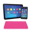 Clavier connecté Bluetooth en silicone rose