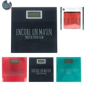 Pèse-personne digital Noir "Encore un matin"