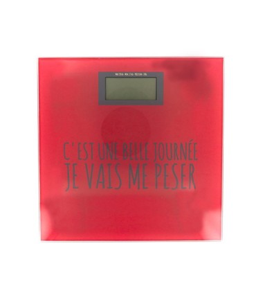 Pèse-personne digital 'Encore un matin' noir