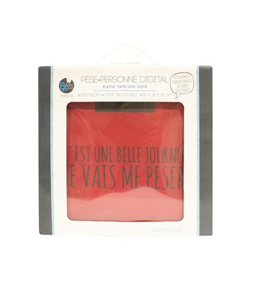 Pèse-personne digital 'Encore un matin' noir