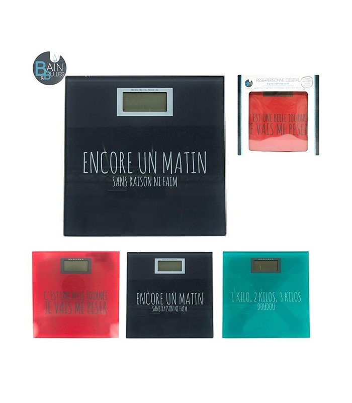 Pèse-personne digital Vert "1 kilo, 2 kilos, 3 kilos"
