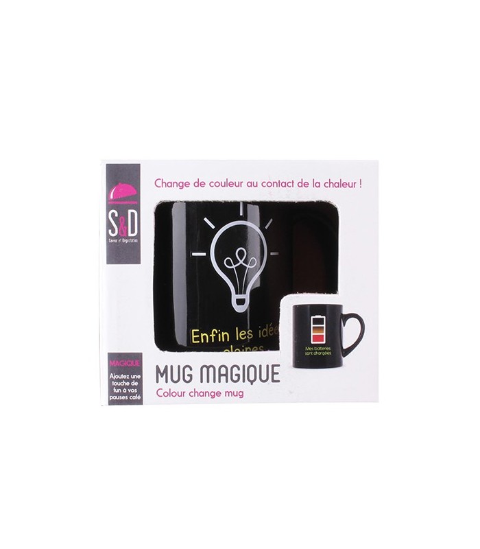 Mug magique change de couleur Batteries Chargées