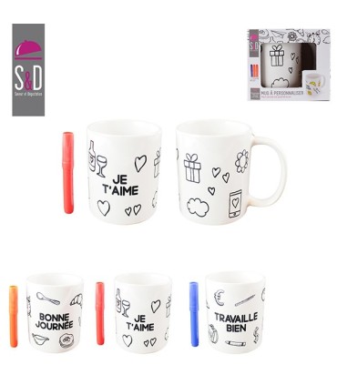 Mug changement de couleur Batteries Chargées