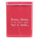 Boîte paquet cigarette rouge "brunes, blondes, il en faut pour tout le monde"