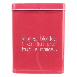 Boîte paquet cigarette rouge "brunes, blondes, il en faut pour tout le monde"